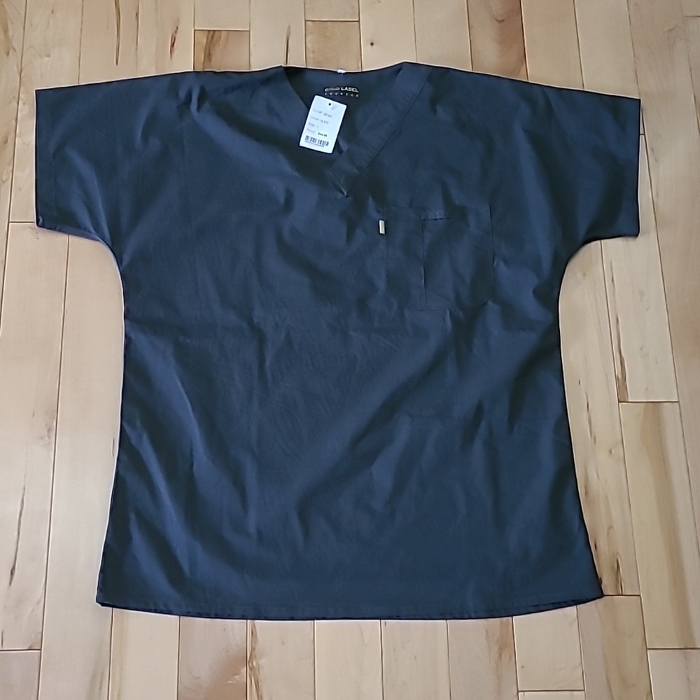 Brand new Gold Label Medwear size large slate coloured scrub top